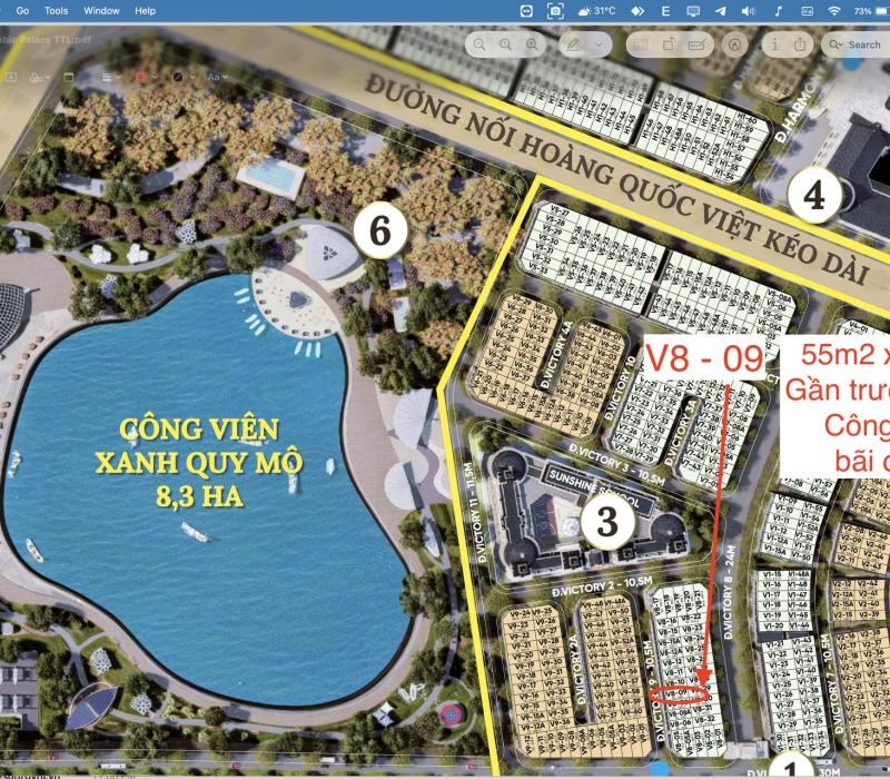 V8-09 Noble Palace Tây Thăng Long: Shophouse 55m² gần công viên 8,3ha, kinh doanh cực tốt